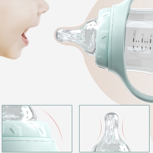 Set Biberon <span class=keywords><strong>Anti</strong></span>-Colica in PP con Cucchiaio e Cannuccia per Neonati, Biberon con Cannuccia per Bambini, Biberon Cartoon Senza BPA per Neonati - Product Image 3