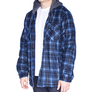 Hot Sale 2025 Men High Street Genuine Leather Flannel <b>Jacket</b> Hood Zip Button Stand Collar Front Windproof Breathable Solid Color - Product Image 4