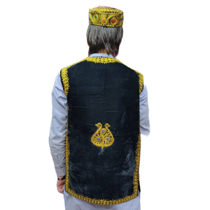 Gilet pour homme afghan en laine, brodé à la main, respirant et à séchage rapide, idéal pour les événements culturels, Nikah Barat, Aïd, automne - Product Image 6