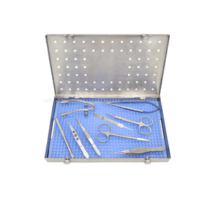 Kit ophtalmique de phtérie de qualité supérieure, 10 pièces, instruments chirurgicaux pour la chirurgie oculaire, boîte, acier inoxydable réutilisable, CE ISO - Product Image 1
