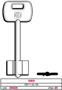 Chiave Doppia per Mappa 5ie11 (g.Vas 0) Iseo - Product Image 1