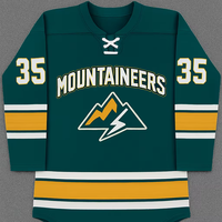 Grosir Jersey hoki es 100% poliester kustom pakaian hoki es bordir kualitas tinggi pakaian hoki es