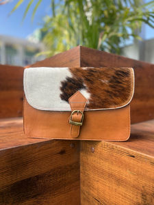 New Style Cowhide Leather <b>Purse</b> Western Women Crossbody Bags Hot Sale Cow Hide Hair on Leather Sling Bag Genuine Leather Handbag - Product Image 4