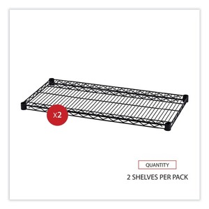Alera ALESW583618BL Estantería de alambre extra grande de 36 pulgadas. X 18 Pulgadas Estantes Industriales de Alambre Negros Tipo Vertical (2/Caja) - Product Image 6