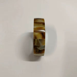 Brazalete ancho tallado étnico hecho a mano, joyería de roca Natural, pulsera de abrigo grueso de madera de declaración grande Vintage para mujer - Product Image 1