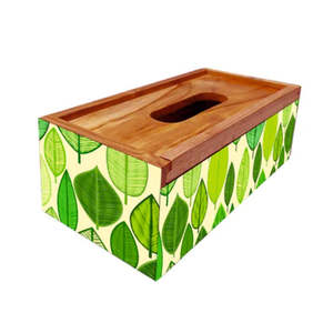 Boîte de support de papier de soie MDF imprimé or boîte en bois finition brillante pour la maison ou le bureau - Product Image 5