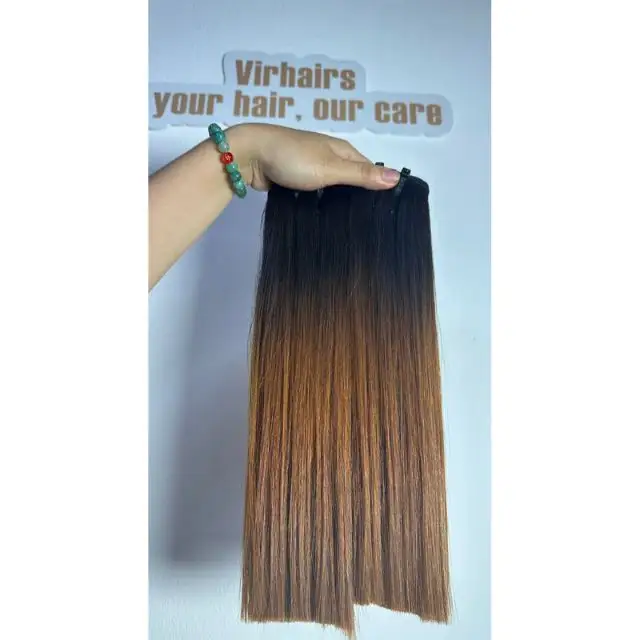 Hair Extention Super Double Drawn 10"-34" Bone Straight Light color 100% Vietnam Human Hair by Virhairs company