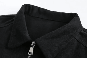 Chaqueta de lona personalizada con cremallera para hombre, venta al por mayor, chaqueta de trabajo, forro de algodón, ropa de calle de invierno, chaqueta universitaria, superventas, informal, tejida - Product Image 4