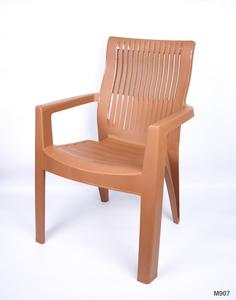 Chaise berçante en plastique marron de style moderne accoudoirs confortables pour l'extérieur salon cuisine école chambre hôtel appartement utilisation - Product Image 3