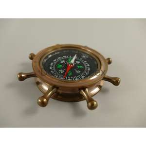<b>Wooden</b> Ship <b>Wheel</b> Handcrafted Compass Natural Finished <b>Wooden</b> Nautical Ship <b>Wheel</b> Compass Souvenir Promotional Gift Cheap Price - Product Image 2
