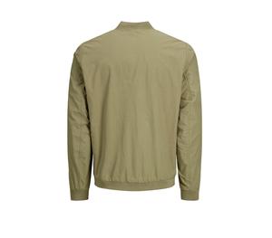 เสื้อแจ็คเก็ตบอมเบอร์ผู้ชายแบบกำหนดเอง น้ำหนักเบา กันลม แห้งเร็ว ระบายอากาศได้ดี ผลิตจากโพลีเอสเตอร์ 100% คอตั้ง ซิป ผ้าแคนวาส - Product Image 2