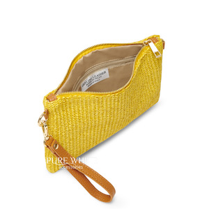 Bolso Hecho a Mano en Italia con Rafia y Cuero - Rectangular Clásico-PS537 - Product Image 4