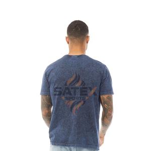 เสื้อยืดผู้ชายผ้าฝ้าย 100% พิมพ์ลายดิจิทัล เป็นมิตรกับสิ่งแวดล้อม แห้งเร็ว ระบายอากาศดี ซักย้อมสีแบบ Acid Wash ป้องกันรอยยับ เหมาะสำหรับฤดูร้อน รับสกรีนโลโก้ด้านหน้า - Product Image 2