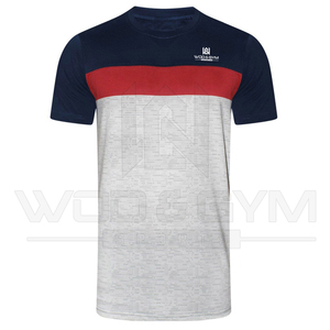 Conçu sur mesure T-shirt à manches courtes en coton à séchage rapide pour hommes Chemise de sport à motif solide avec logo imprimé - Product Image 1