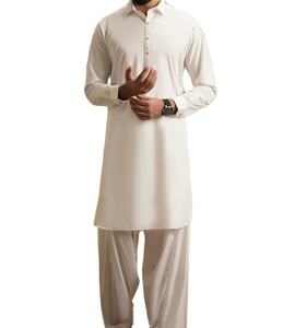 Traje de 2 Piezas para Hombre, Estilo Casual Pakistaní Musulmán, Shalwar Kameez, Bordado, Algodón, Étnico, Vestidos de Boda, Fabricación al por Mayor OEM ODM - Product Image 5