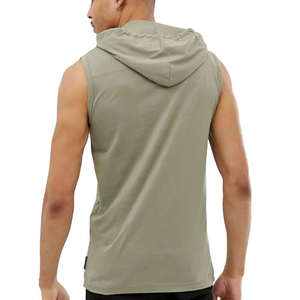 เสื้อมีฮู้ดกล้ามเนื้อแขนกุดสำหรับผู้ชายเสื้อกล้ามออกกำลังกายสำหรับฝึกซ้อมวิ่งและชุดกีฬาแบบลำลอง - Product Image 4