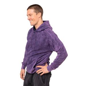 Gran oferta, Sudadera con capucha de gran tamaño lavada con ácido púrpura para hombre, logotipo de marca personalizado, sudaderas con capucha Vintage de lana GSM 480, sudaderas con capucha desteñidas al sol - Product Image 3