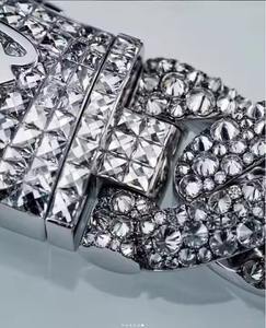 สายโซ่สีขาวสไตล์ฮิปฮอปประดับเพชรทันสมัยดีไซน์ใหม่ - Product Image 2