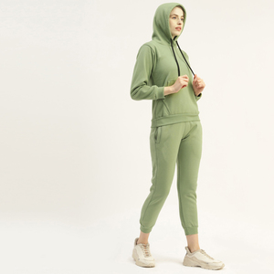 2023 nouveauté femmes haute qualité coton Fitness porter respirant survêtement taille élastique confortable hiver entraînement équipement OEM - Product Image 3