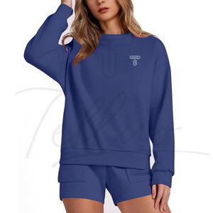 Sudadera Corta Informal de Invierno Personalizada para Mujer con Logotipo Frontal y Diseño Forrado - Product Image 2