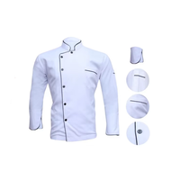 Veste uniforme homme/femme sur mesure, manches courtes, pour chefs de restaurant et bar
