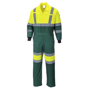 Hi Vis Work Clothing Safety <b>Reflective</b> Breathable Cotton Polyester <b>Material</b> best quality new arrival breathable safety coverall - Product Image 5