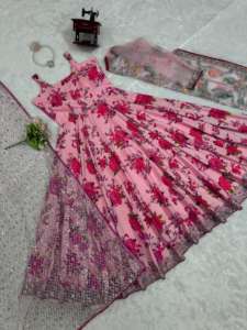 Vestido De Fiesta Y Dupatta Con Impresión Digital Con Hilo Y Secuencia - Product Image 2