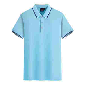 เสื้อยืดคอปกพิมพ์ลายทางผู้ชาย ดีไซน์ล่าสุด ผ้าคอตตอน 100% ระบายอากาศเร็ว ทรงลำลอง สั่งทำโลโก้ได้ ขนาดตามต้องการ - Product Image 5