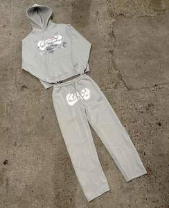 Sudadera con capucha Heavyweight Blank Streetwear Gráfico Vintage Estampado de gran tamaño Tallas grandes Peso pesado algodón - Product Image 1