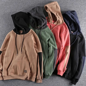 Sweat à capuche en coton épais 500 g/m², respirant, écologique, coupe droite, épaules tombantes, streetwear pour homme - Product Image 5