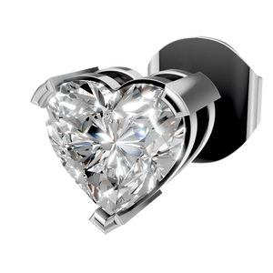 Pendientes de Moissanita con Corte de Corazón de 0.5ct, Oro Sólido de 14k, Cuatro Puntas, Certificado IGI, Regalo para Mujer, Fiesta, Boda, Suministro Directo de Fábrica - Product Image 5