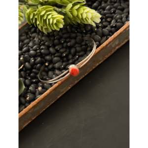 Navajo Handmade <b>Red</b> Spiny Oyster & Sterling Silver Fashion Cuff <b>Bracelet</b> - Product Image 4