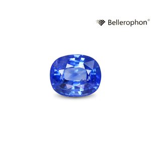 Saphir bleu 3,14 carats, facetté, bleu royal naturel, pierre précieuse brute, effets optiques calibrés, traité thermiquement, taille 10 mm, hauteur 8 mm - Product Image 2