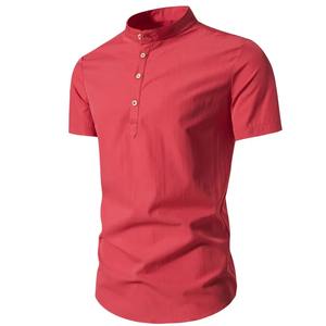 Camiseta Polo Hombres Cross border nueva camiseta casual de color sólido jersey de manga corta de temporada para hombres - Product Image 3