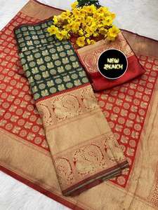 Haute sur demande kanjivaram Style Lehenga pour les femmes Collection de mariée de la Boutique indienne Festival vêtements de mariage lehenga Choli - Product Image 3