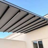 Pergola moderne électrique pliable en alliage d'aluminium avec télécommande, auvent rétractable en PVC pour hôtel, terrasse extérieure, balcon