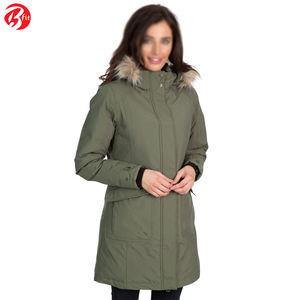 <b>Women's</b> Autumn <b>Winter</b> Windproof Parka Jacket <b>Padded</b> Down Hooded <b>Coat</b> with Multiple Pockets Breathable Design - Product Image 2