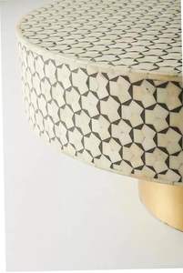 Taburete con incrustaciones de hueso hecho a mano ecológico indio artesanal decoración hecha a mano Ángel logotipo personalizado precio bajo - Product Image 4