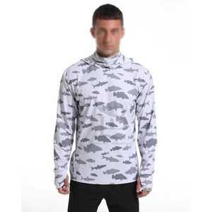 เสื้อฮู้ดสำหรับตกปลาผ้าโพลีเอสเตอร์ระบายอากาศได้ดีแขนยาวของผู้ชายพร้อมการป้องกันรังสียูวีชุดใส่ตกปลาระบายอากาศได้ดีแห้งเร็ว - Product Image 2