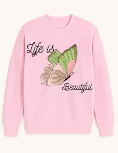 Sweat-shirt d'hiver pour homme ultra doux et personnalisable, pull-over uni en polaire polyester/coton, respirant, imperméable, tissu 380g - Product Image 2