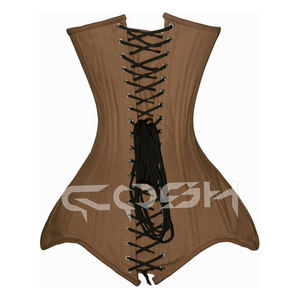 Corsé de algodón beige Overbust - Product Image 6