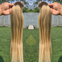 Extensions Blondes 100% Cheveux Humains Vierges Remy, Cuticules Alignées, Super Double Drawn, Sans Nœuds, Double Trame Faite à la Machine, Qualité Supérieure Premium