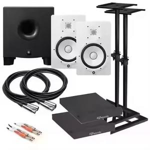 Good genuine on 8" Powered Studio Monitor <b>Speaker</b> COMPLETE AUDIO BUNDLE - Product Image 2
