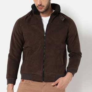 La fábrica proporciona directamente la chaqueta de cuero de gamuza de talla grande XL para hombre, chaqueta de gamuza vaquera de material de lana interior transpirable de peso pesado - Product Image 1