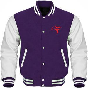 OEM Logo <b>Men's</b> Varsity <b>Jacket</b>-High Quality Knitted Embroidery Patchwork <b>Thermal</b> Casual Baseball Leather Sleeves <b>Jackets</b> - Product Image 4