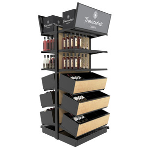 Tùy chỉnh hiện đại Cửa hàng rượu hiển thị đồ đạc tùy chỉnh bằng gỗ Gondola Kệ hệ thống - Product Image 6
