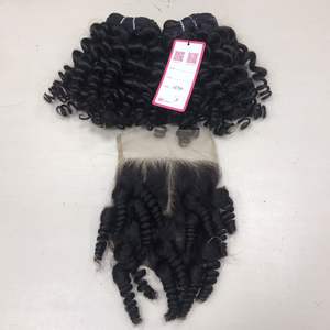 Extensions de cheveux Remy vietnamiens noirs ondulés profonds perruque frontale de trame de cheveux vierges de haute qualité faisant le numéro de modèle de cheveux humains - Product Image 1