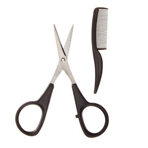 Plastic Handle <b>Beard</b> Hair Cutting <b>Scissors</b> German Stainless Steel <b>Beard</b> And Moustache <b>Scissor</b> For Salon - Product Image 6