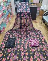 Tissu en voile de coton allemand tissé imprimé, poids moyen, antistatique, pour robe femme, ensemble Dirac Somalie, 110 GSM, vente en gros uniquement