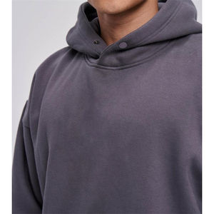 Sudadera con capucha de algodón orgánico de alta calidad Unisex sudaderas con capucha personalizadas serigrafía peso pesado Boxy cómodo hombres Sudadera con capucha - Product Image 6